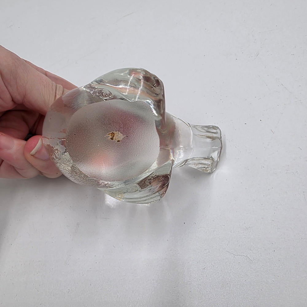 Fenton Clear Glass Bird Figurine Paperweight Vintage Art Glass Collectible - Picture 4 of 5